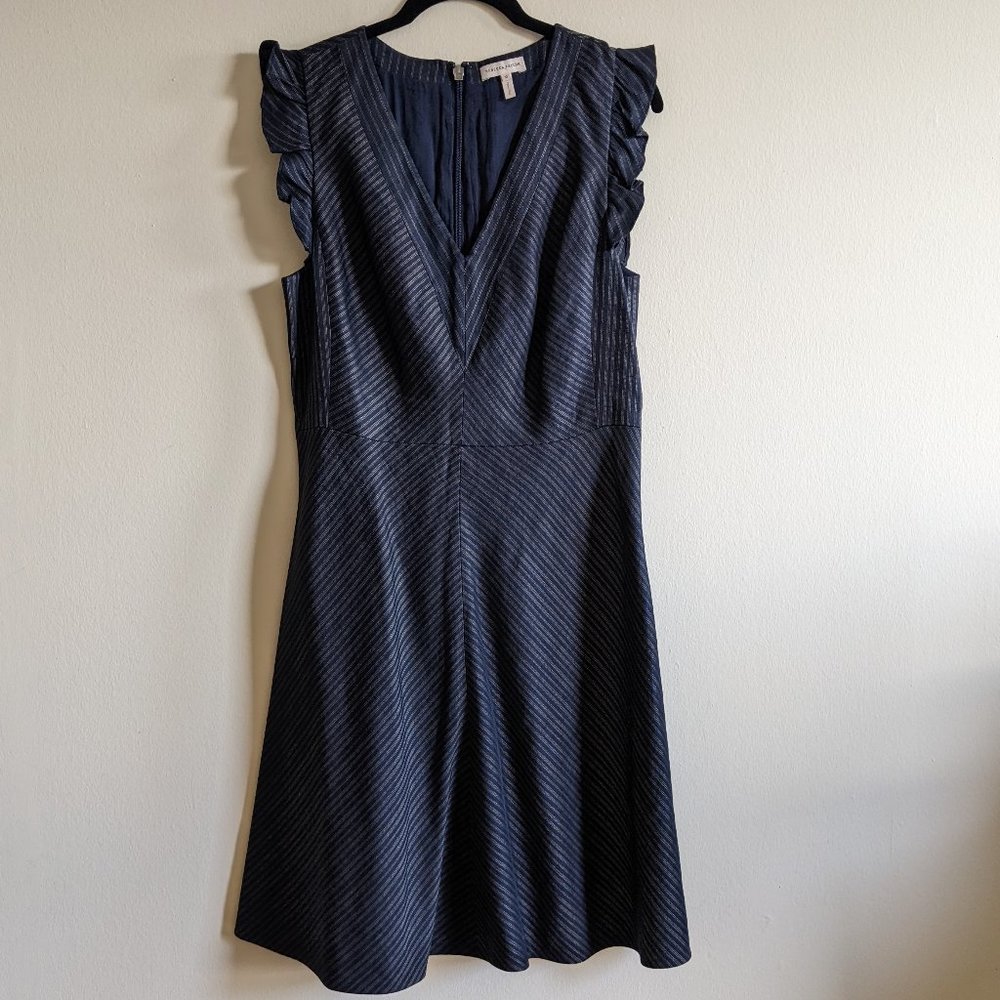 Rebecca Taylor ruffle sleeve sheath dress